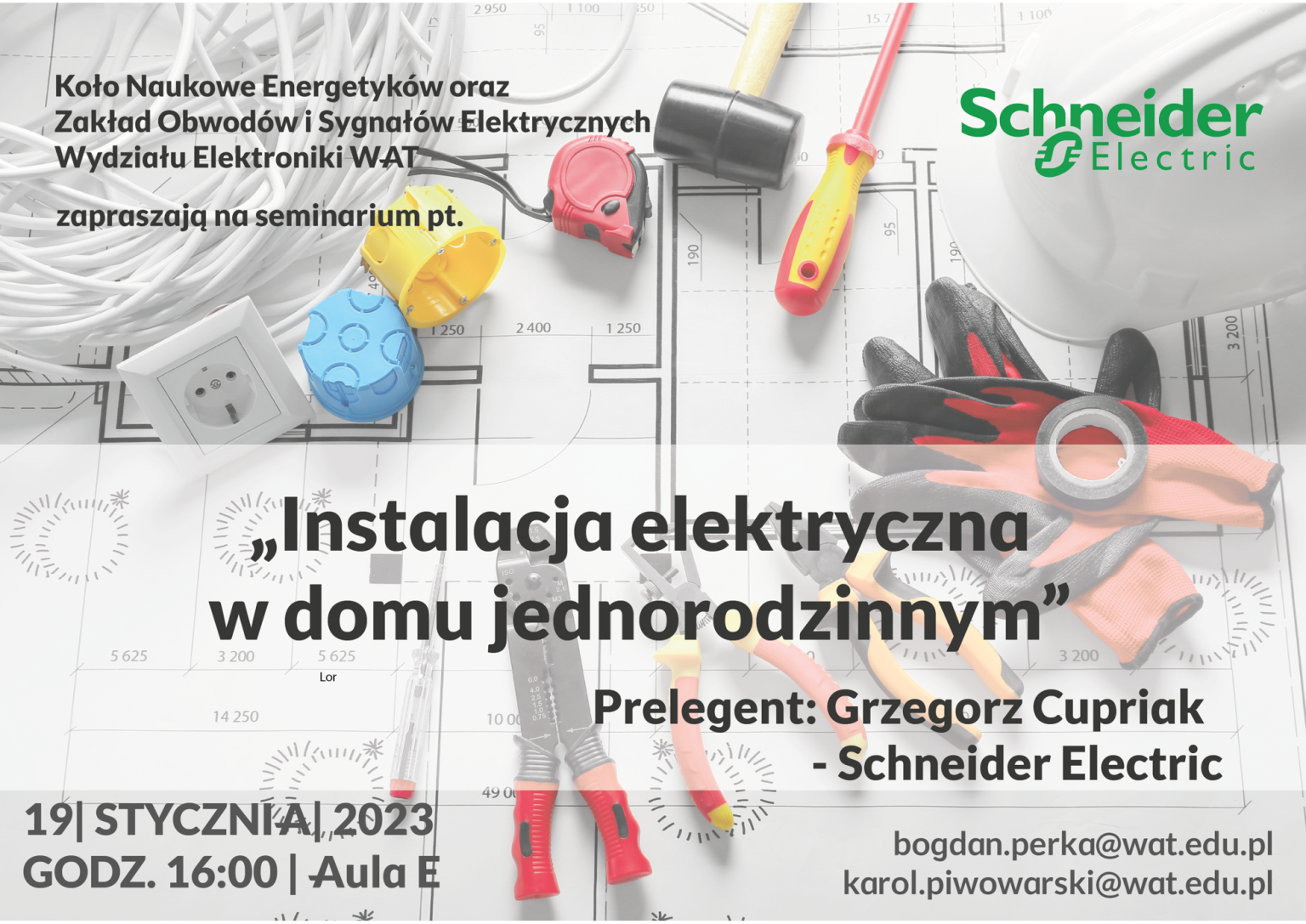 Seminarium pt Instalacja elektryczna w domu jednorodzinnym Wydział